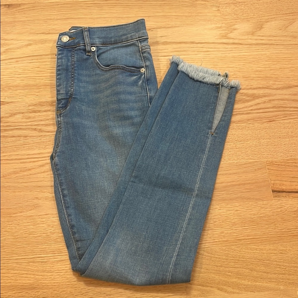 LOFT Blue Ankle Cropped Jeans